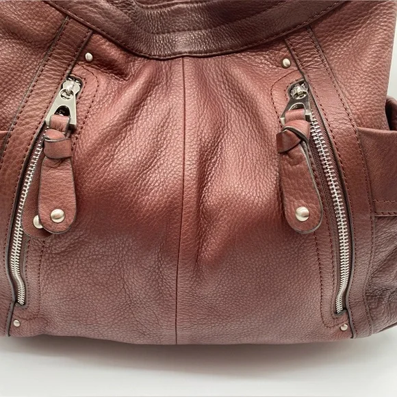 EUC B. Makowsky Leather Brown Sloughy Shoulder Bag - Picture 3 of 16